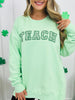 Teach with Clovers Graphic Crewneck Sweatshirt