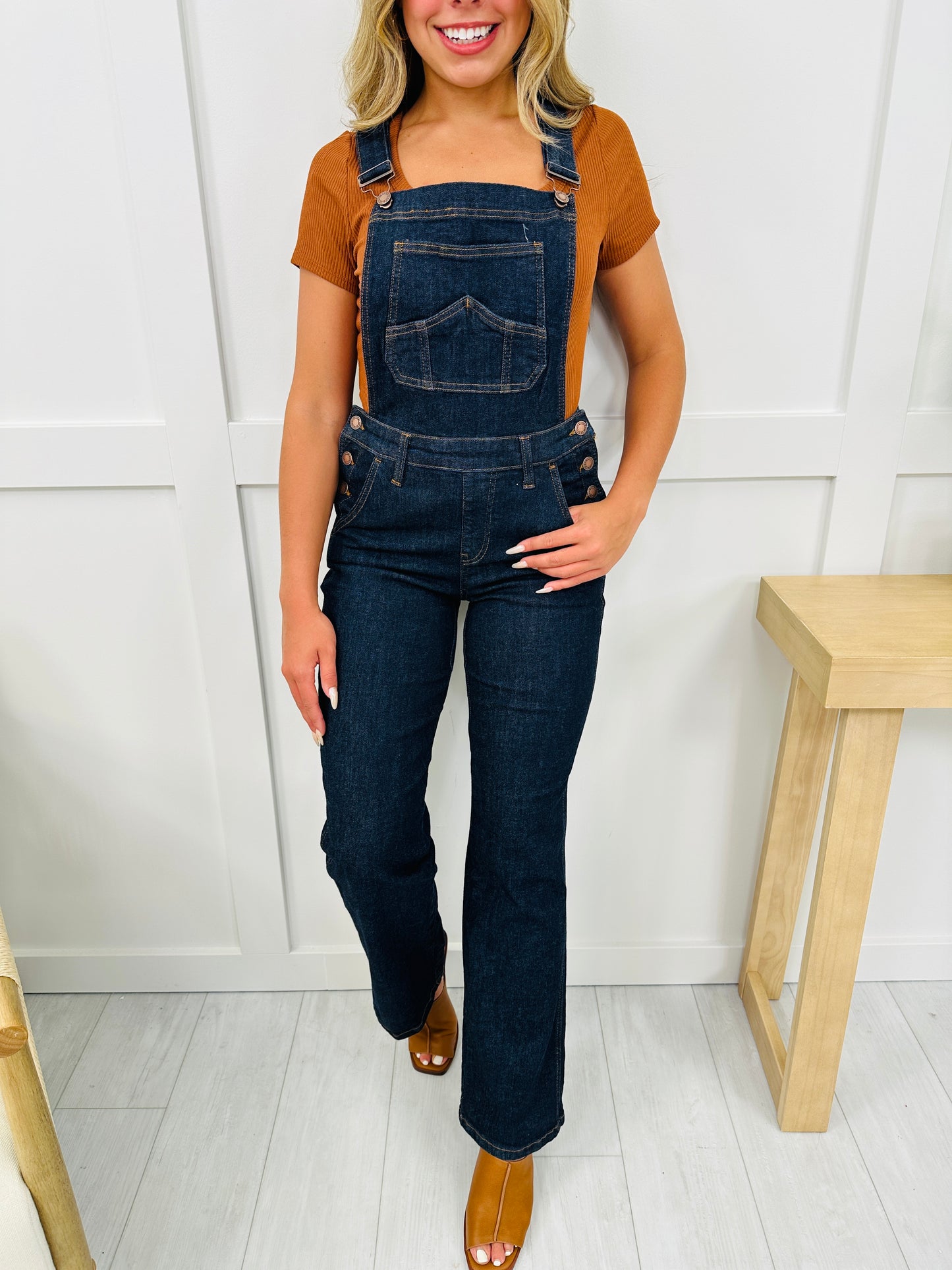 Judy Blue Wonderful Wide Leg Overalls In Reg/Curvy