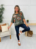 Painted Petals Top In Green