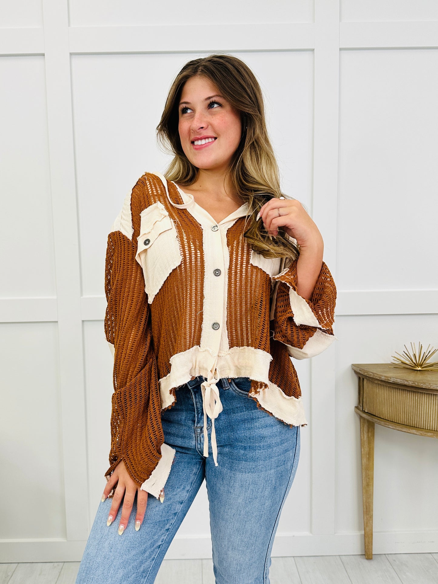 Restless & Free Jacket In Choco Multi