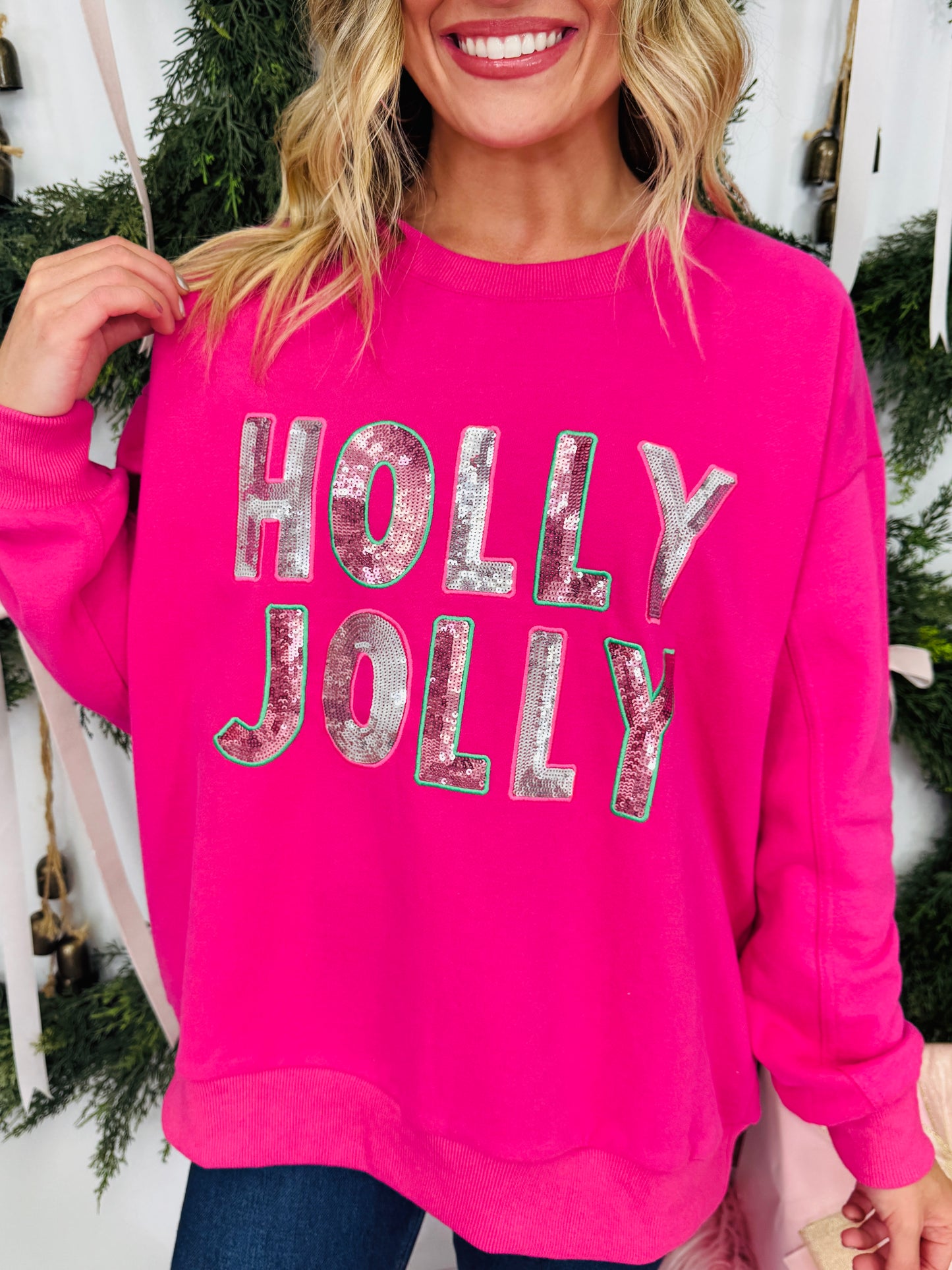 Holly, Jolly, and Sparkle Pullover