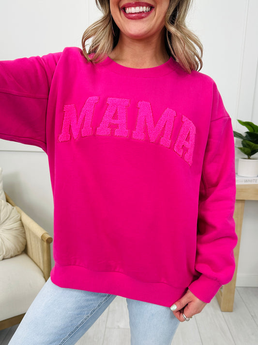 Hey Mama MOCO Exclusive Crewneck In Hot Pink