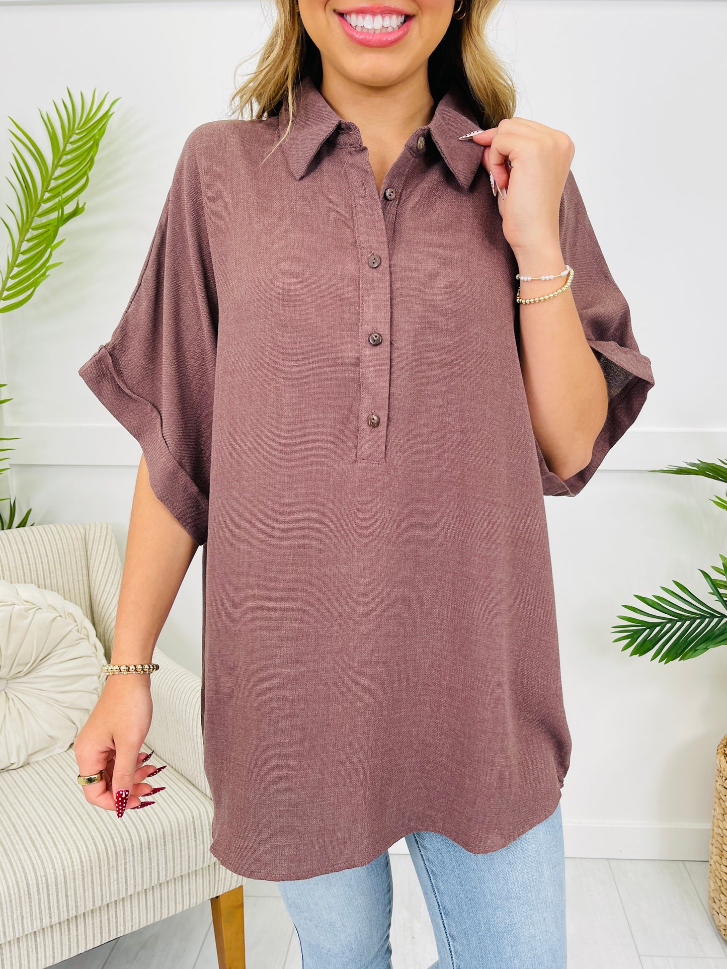 Perfectly Polished Top- Multiple Colors!