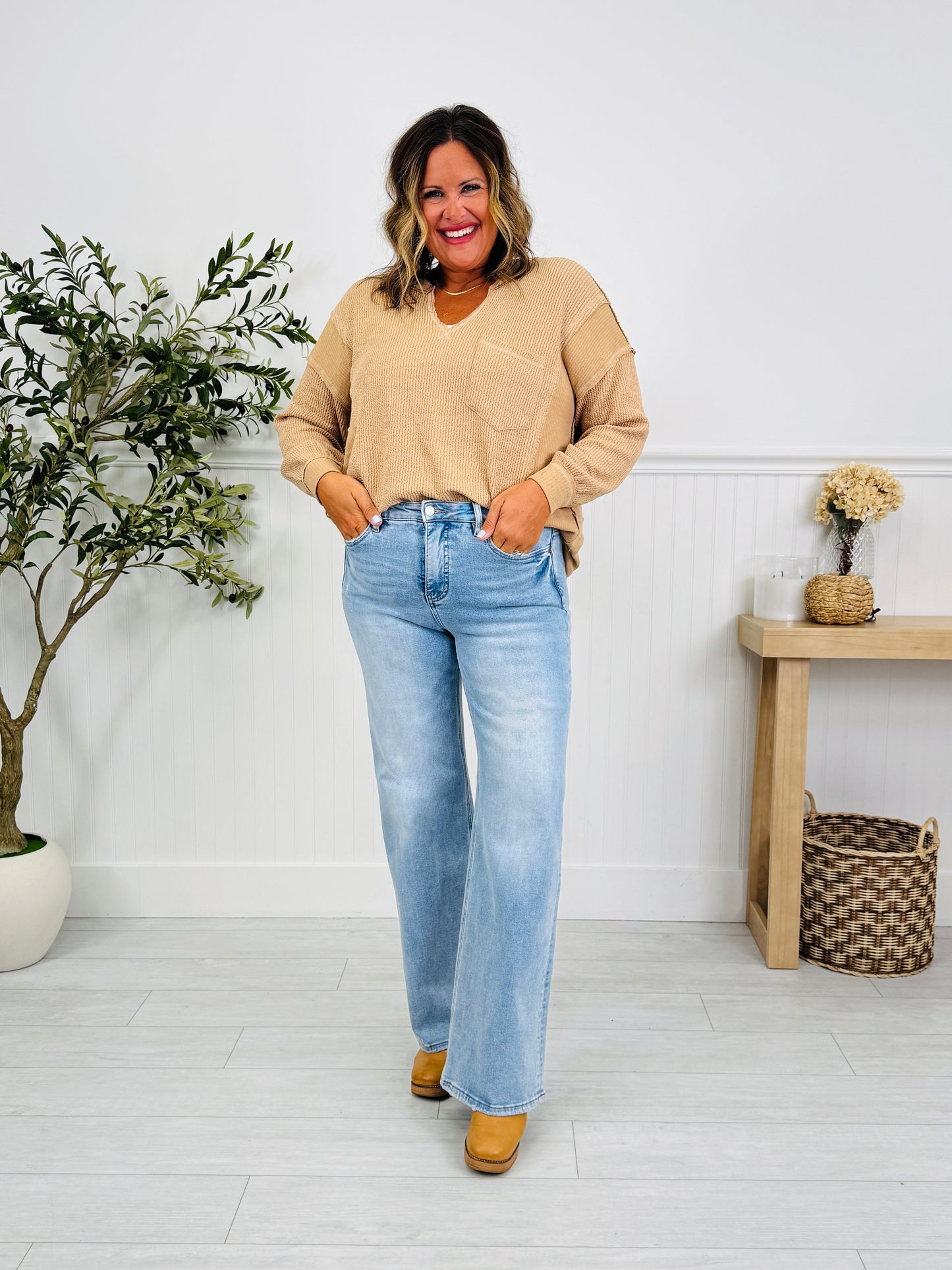 Your Best Side Wide Leg Tummy Control Jeans in Multiple Inseams