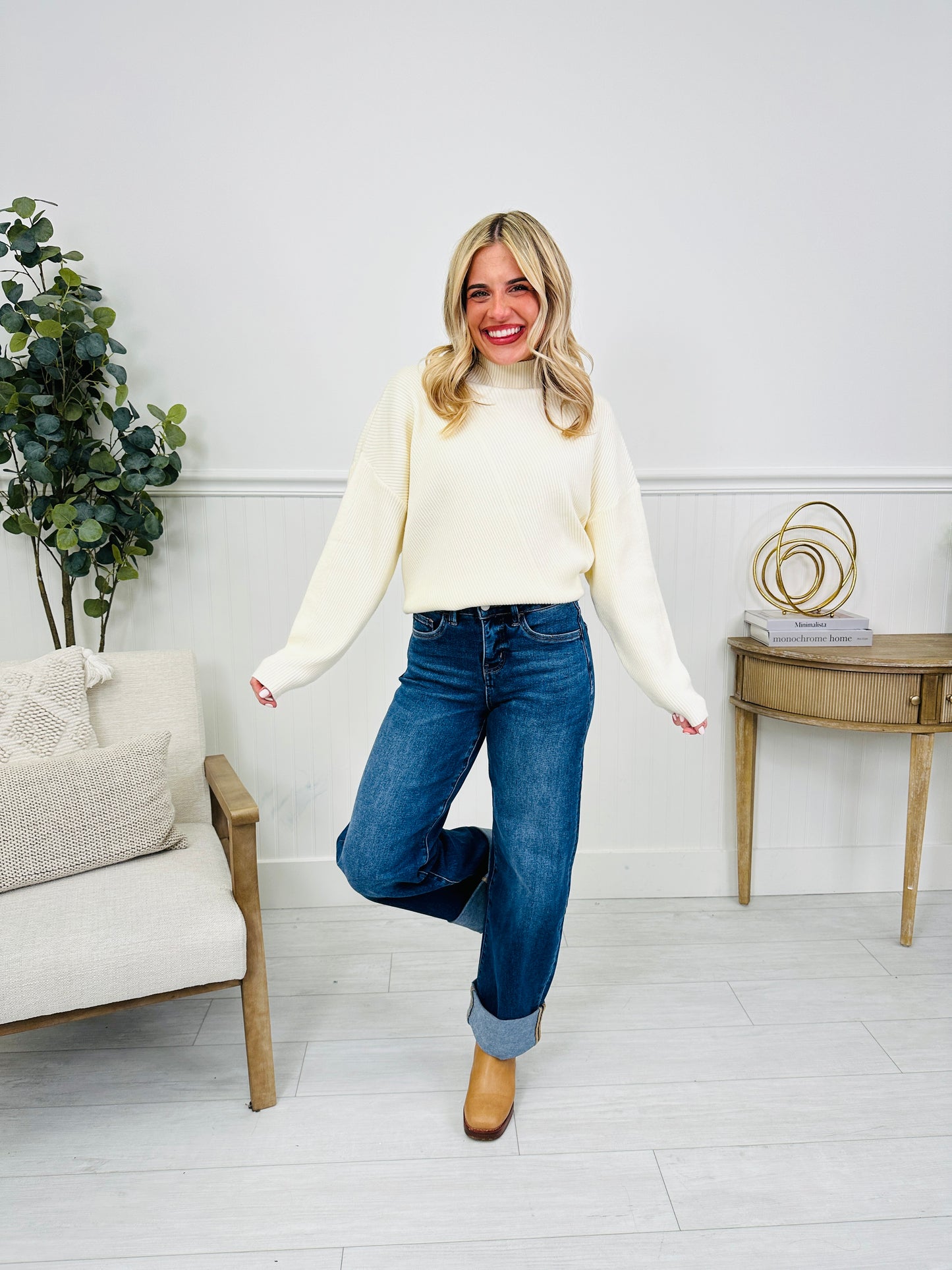 Basic But Better Slim Barrel Tummy Control Jeans