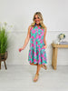 The Gone Coastal Dress In Palm Beach Print