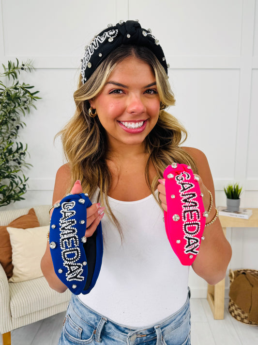 DOORBUSTER! Game Day Spirit Rhinestone Headband- Multiple Colors!