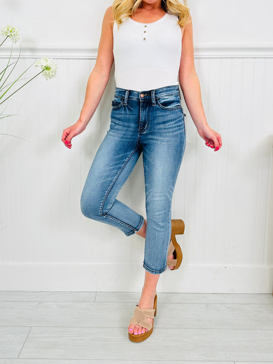 Judy Blue Go Against The Grain Capri Jeans