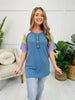Block Out The Ordinary Top in Denim Vintage