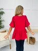 Floral Fever Top in Ruby