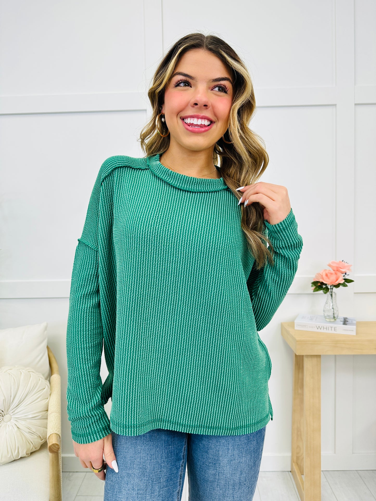 DOORBUSTER! Soft Focus Long Sleeve Top- Multiple Colors!