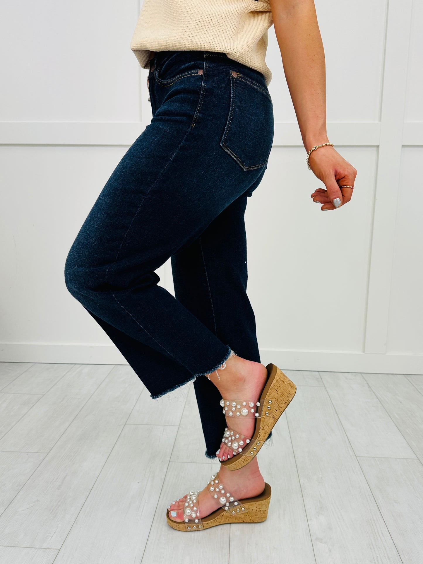 Judy Blue You Better Work It Wide Leg Jeans in Reg/Curvy