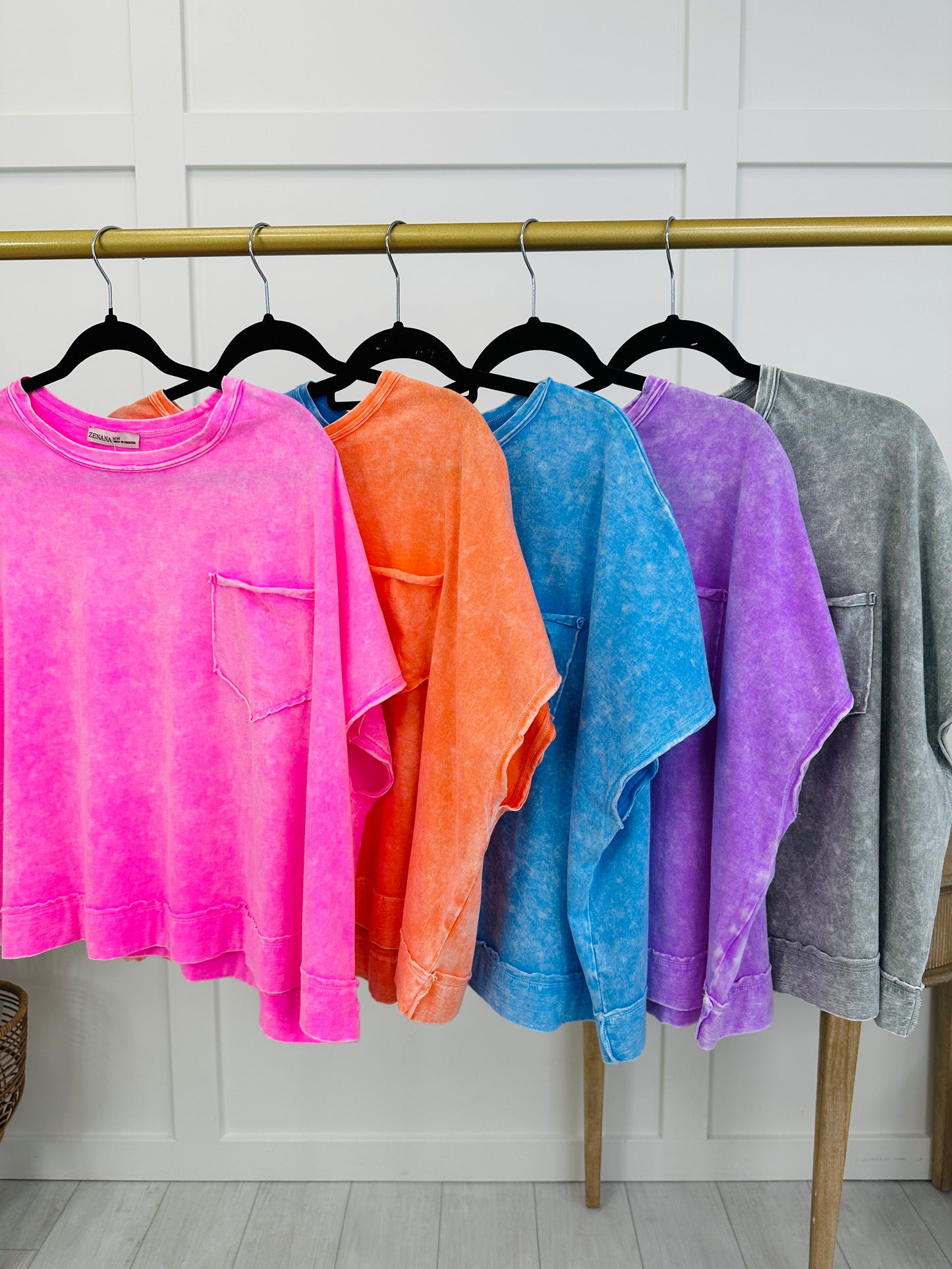 Faded Flirt Top In Multiple Colors