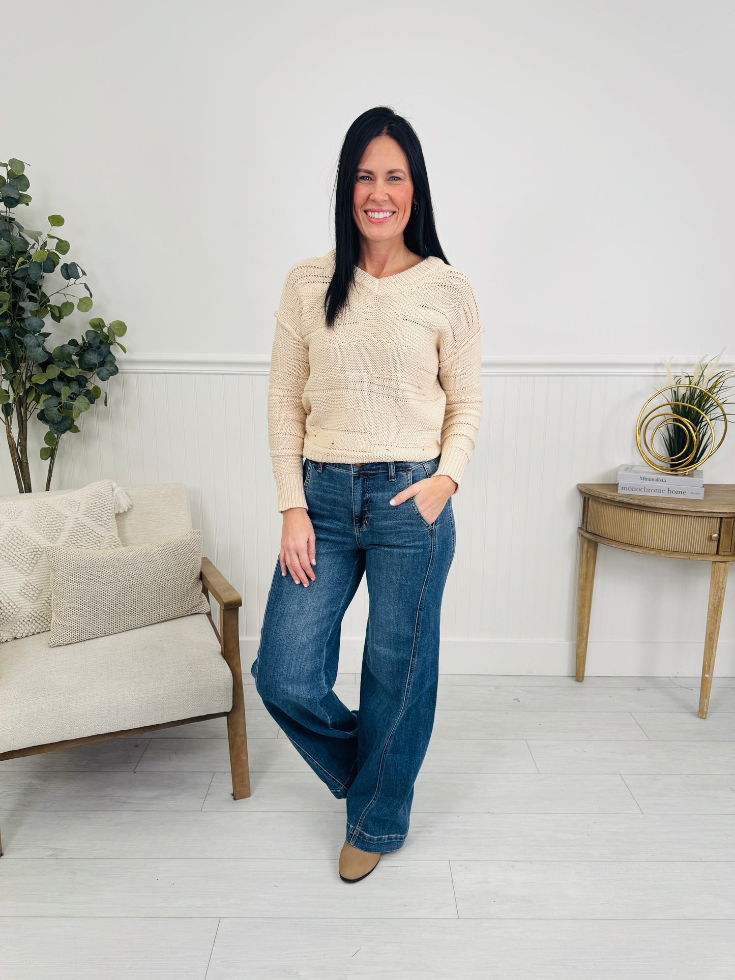 Judy Blue Downtown Dream Wide Leg Trouser Jeans