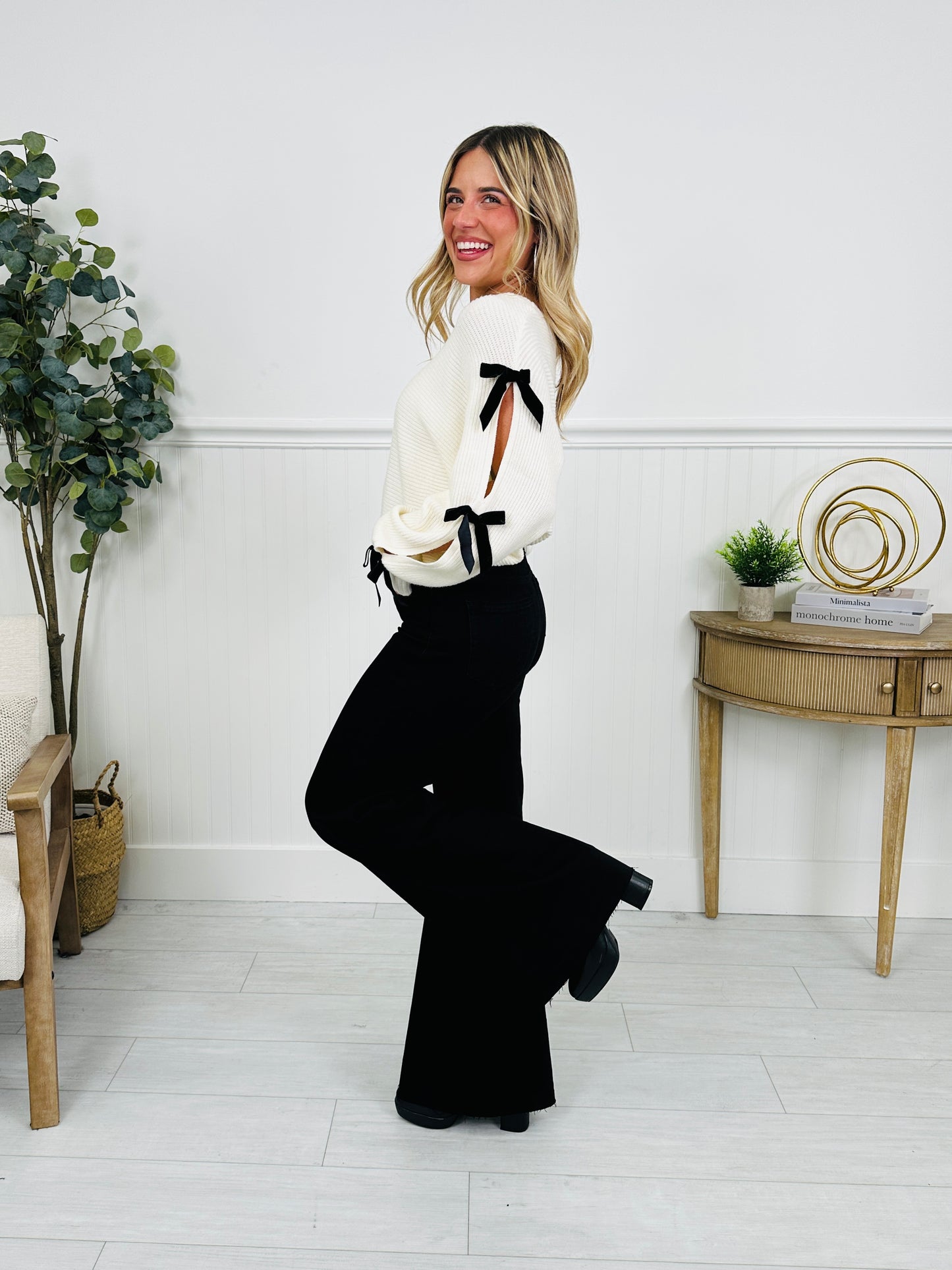 Bold Moves Tummy Control Black Wide Leg Jeans