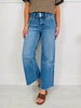 Double Check Tummy Control Wide Leg Cropped Jeans