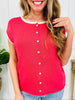 Daydream Button Top In Red