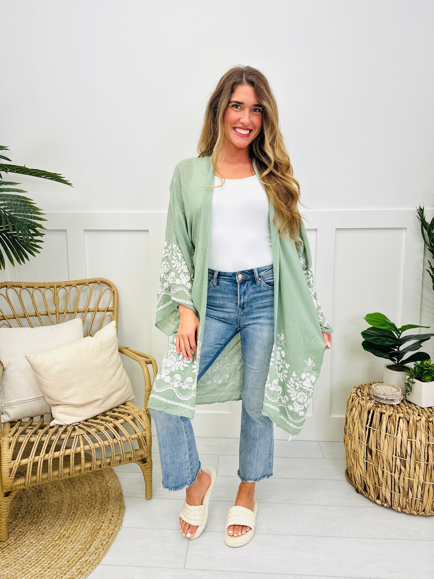 Gentle Grace Kimono in Sage