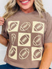 Retro Checkered Football Graphic Tee