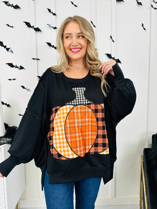 Patches Of Plaid Sweatshirt