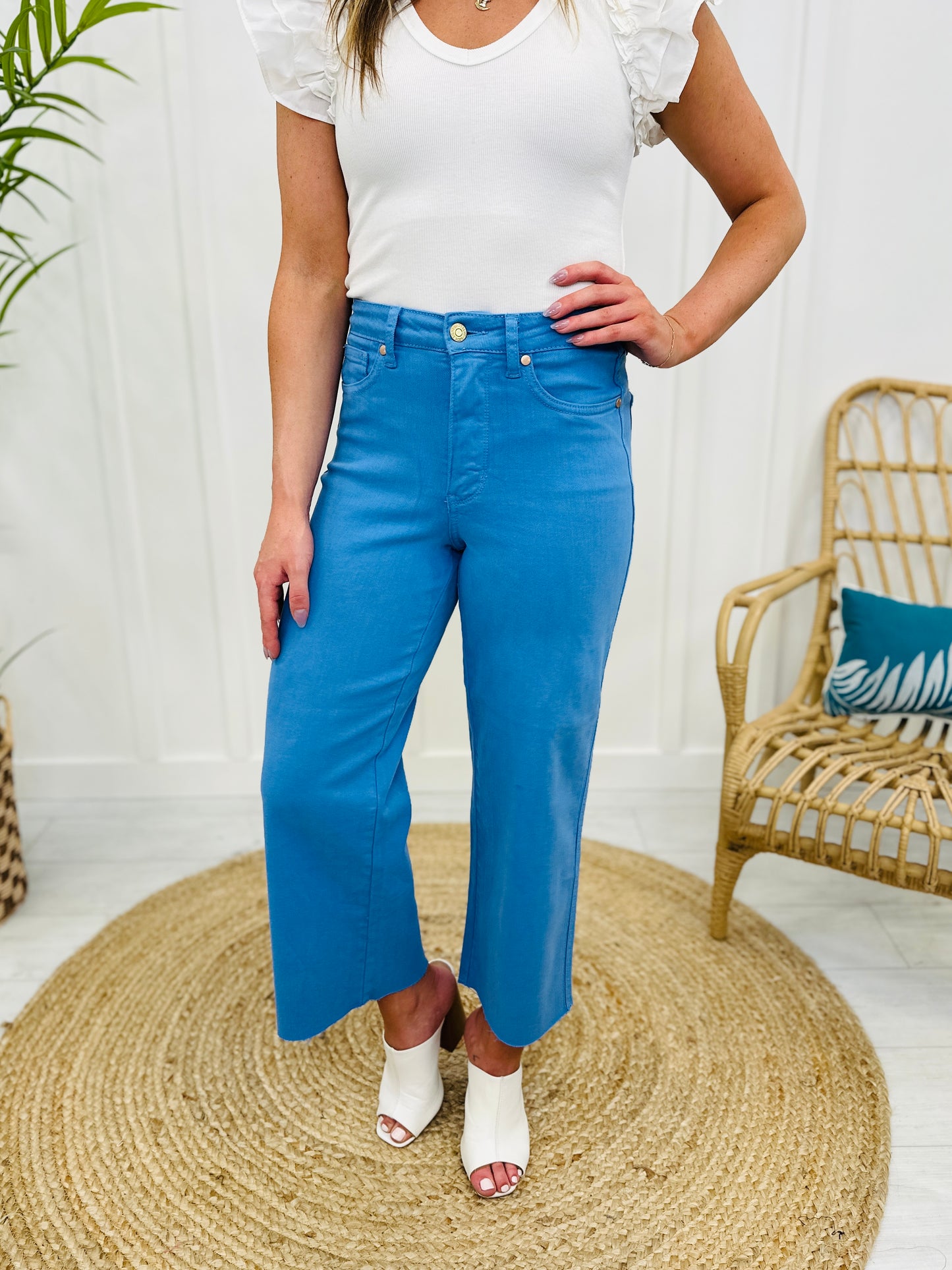 Judy Blue Control The Color Tummy Control Cropped Jeans- Multiple Colors- in Reg/Curvy