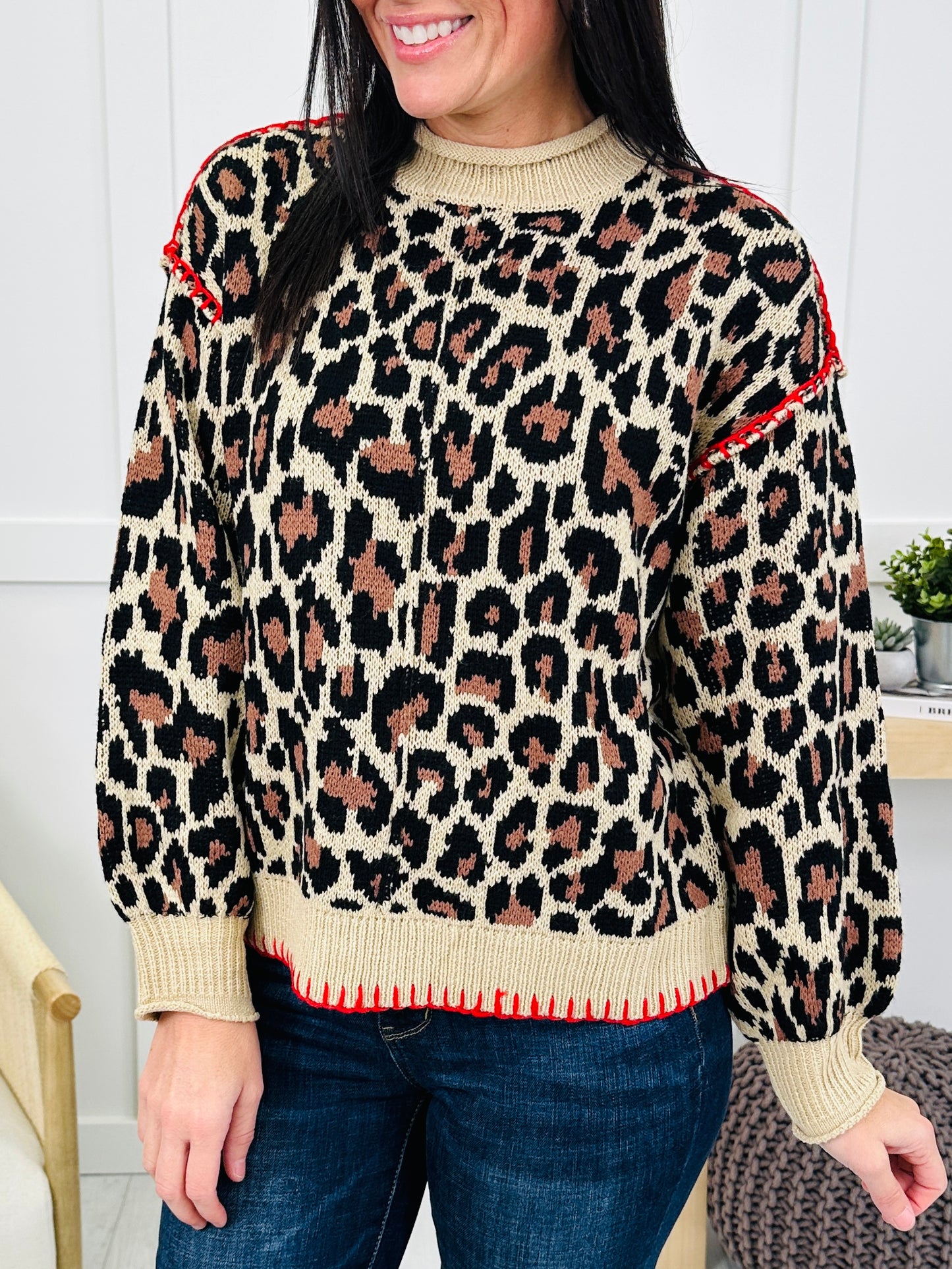 Spotted Stitchwork Sweater