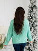 Festive Feeling Cardigan In Two Tone Green