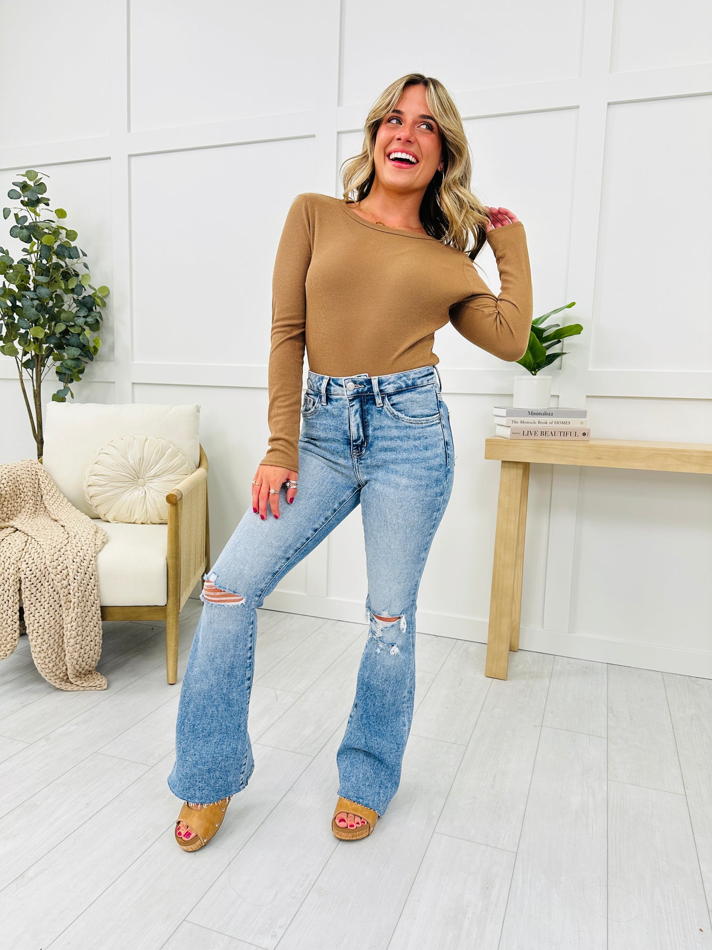 MOCO Exclusive Flare Up Tummy Control Jeans in Reg/Curvy