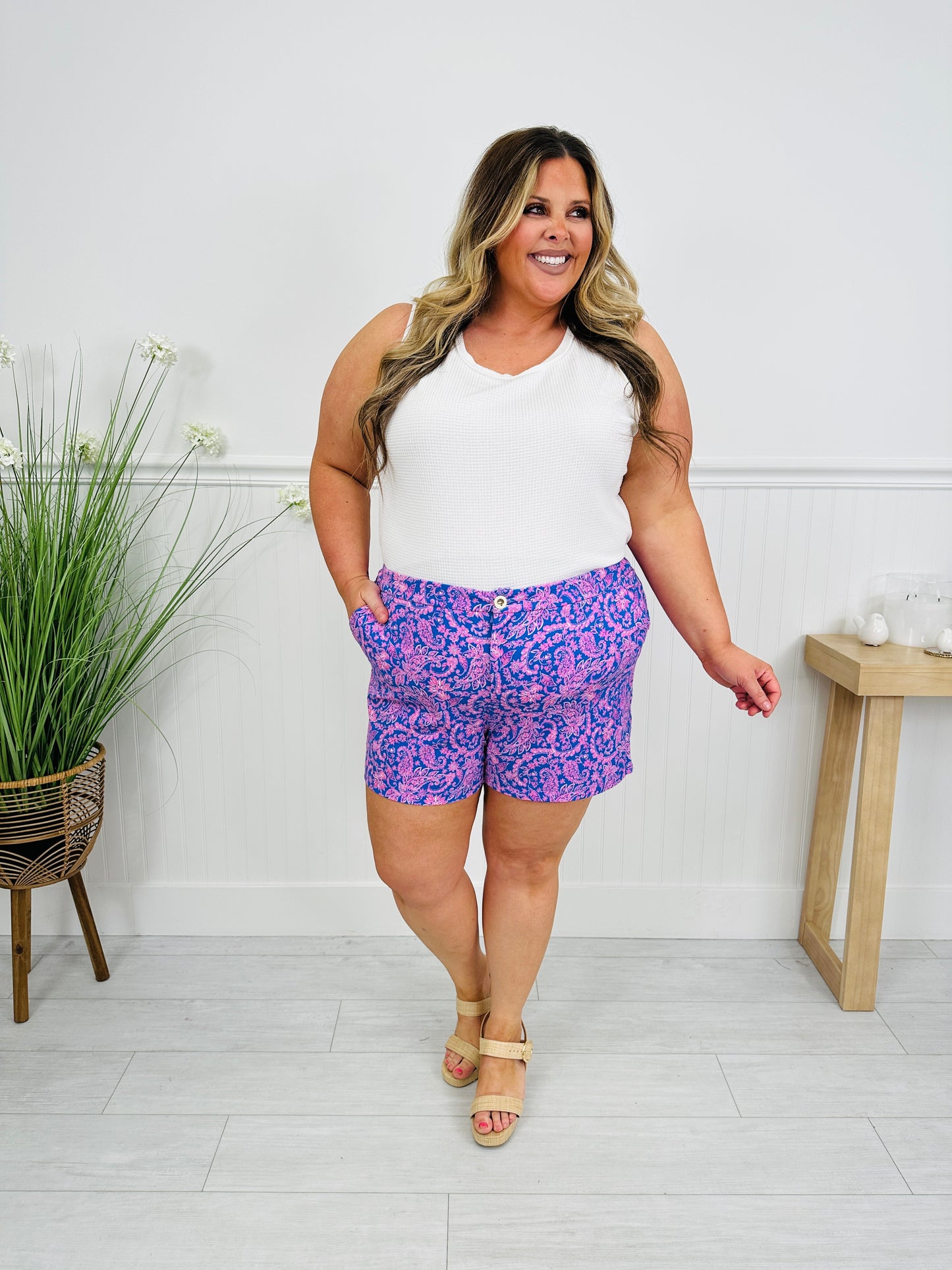 Sweet Summertime Shorts in Charleston Print