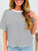 Effortless Stripe Top In Black