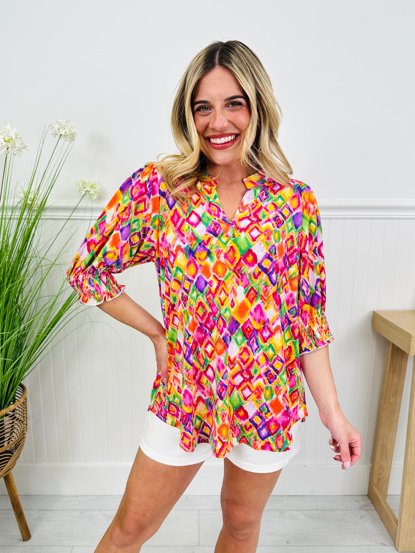 Step Into Spring Top in Charleston Print