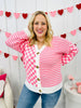 Hearts In Check Cardigan