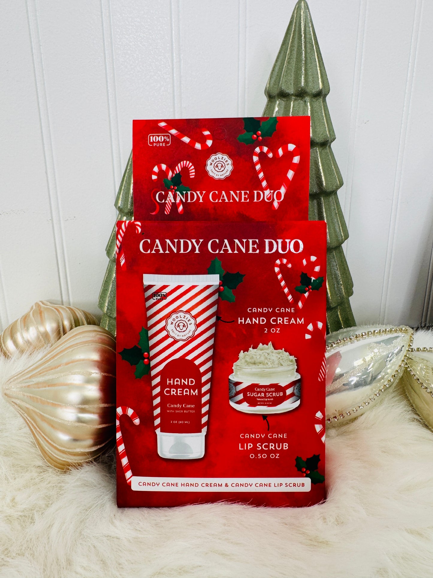 Candy Cane Hand Cream & Lip Scrub Duo