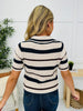DOORBUSTER! Lines In Motion Top in Navy