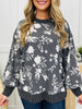 Blossoms In The Breeze Pullover in Black