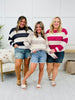 MOCO Exclusive Coastal Chic Striped Sweater- Multiple Colors!