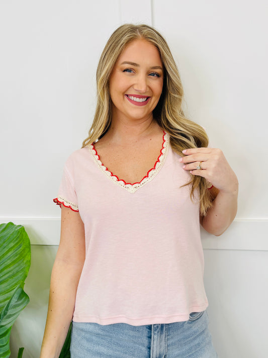 Simple Moments Top in Soft Pink