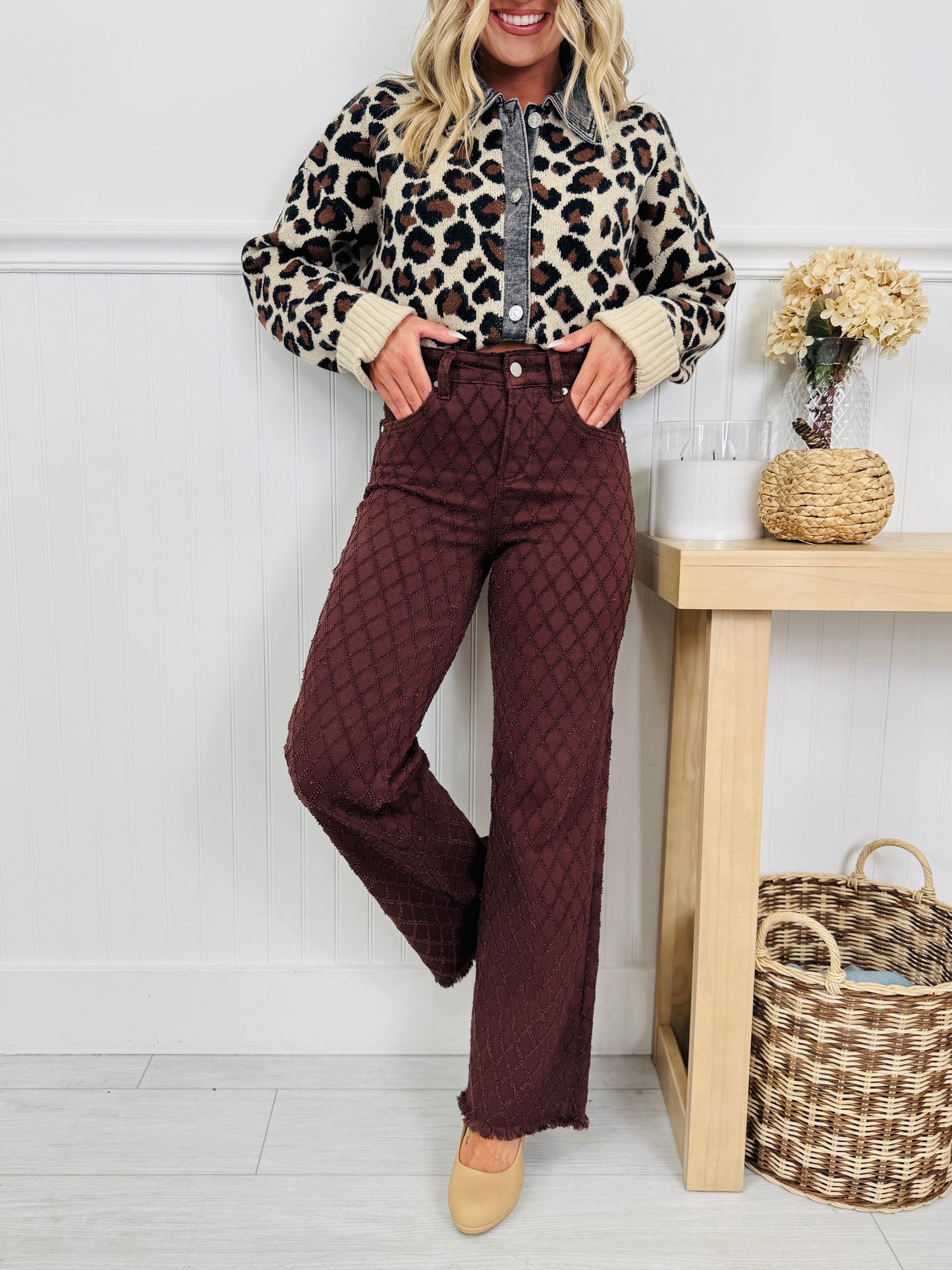 Chocolate Charm Tummy Control Straight Jeans
