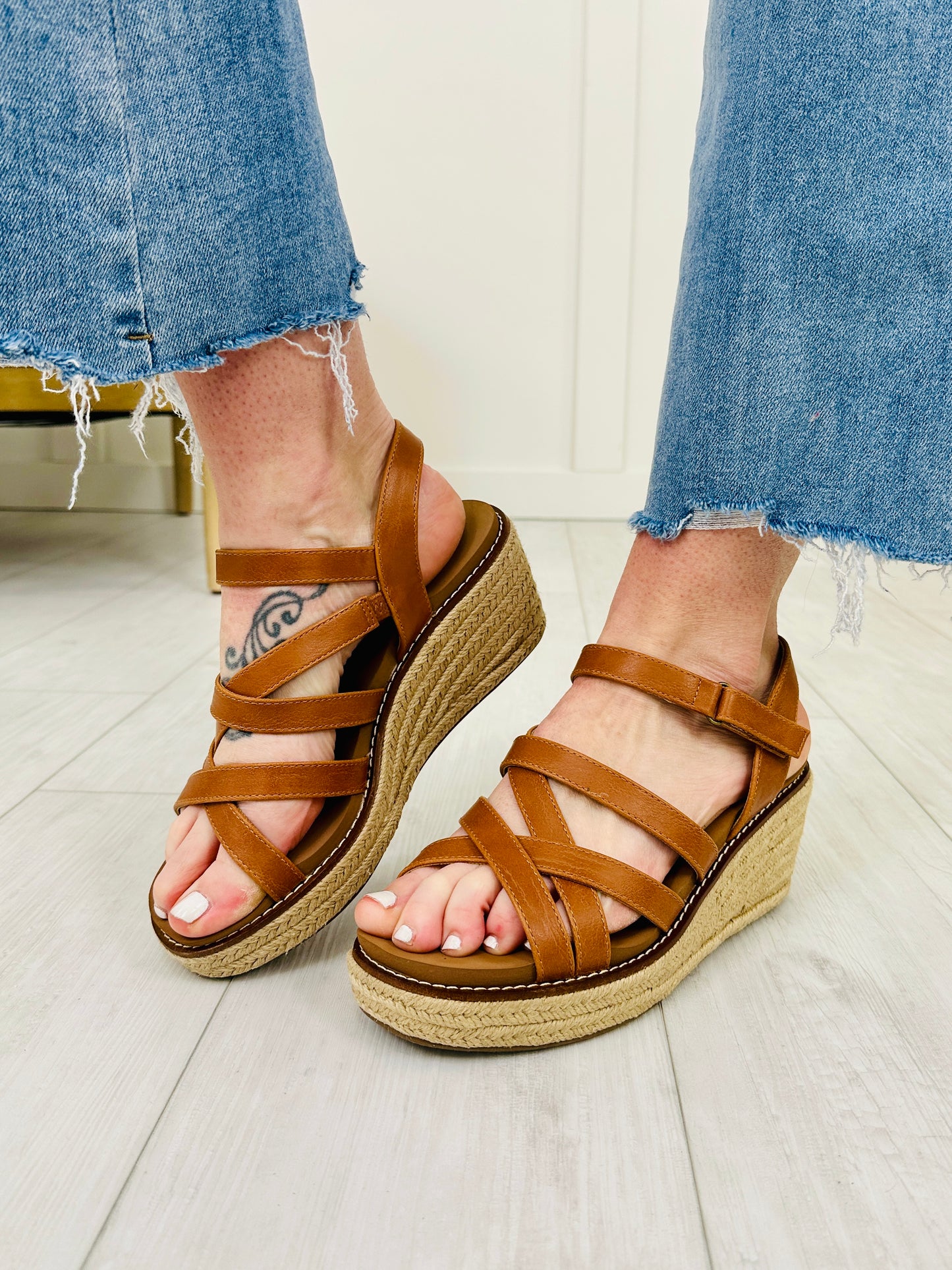 Bloom & Go Wedges In Cognac