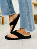 Sunset Drift Flip Flops in Black