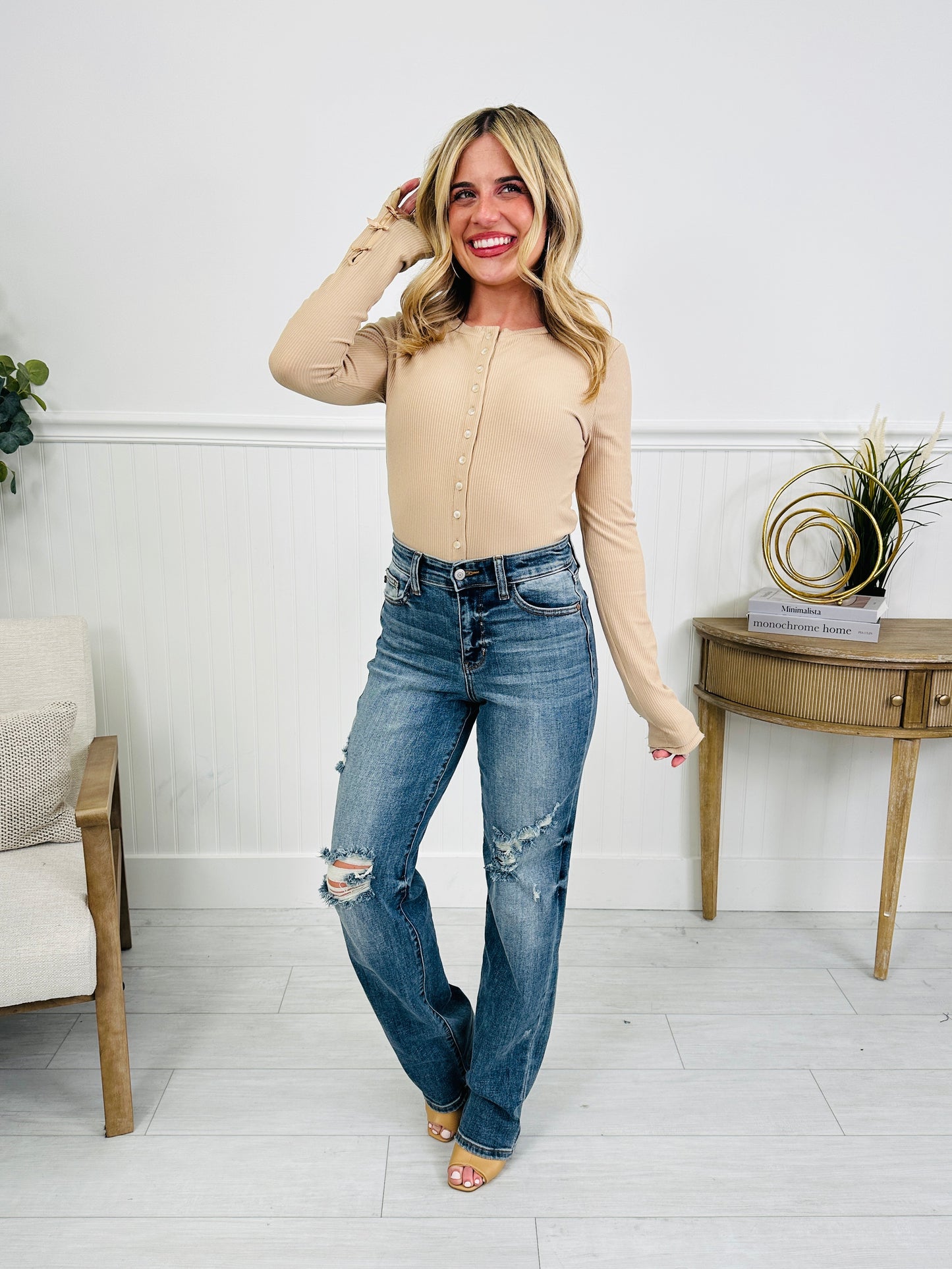 Judy Blue Effortlessly Edgy Straight Jeans