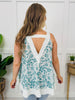 Let It Be Lovely Tank Top In Teal Multi