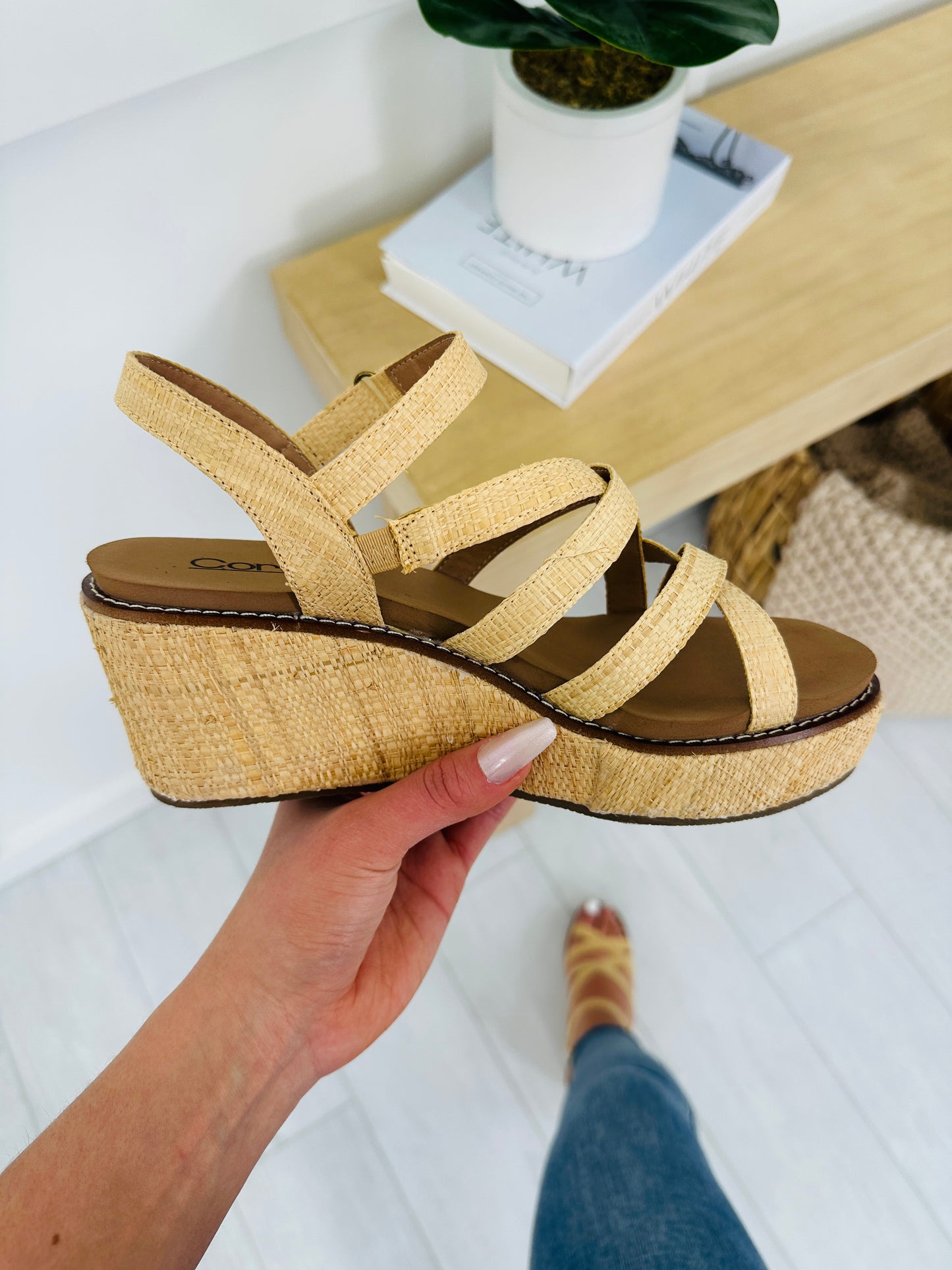 Bloom & Go Wedges In Raffia