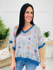 Poppy Paradise Top In Light Blue/Ultramarine