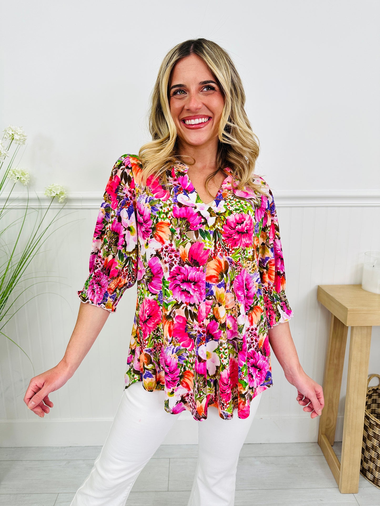 Step Into Spring Top in Hilton Head Print