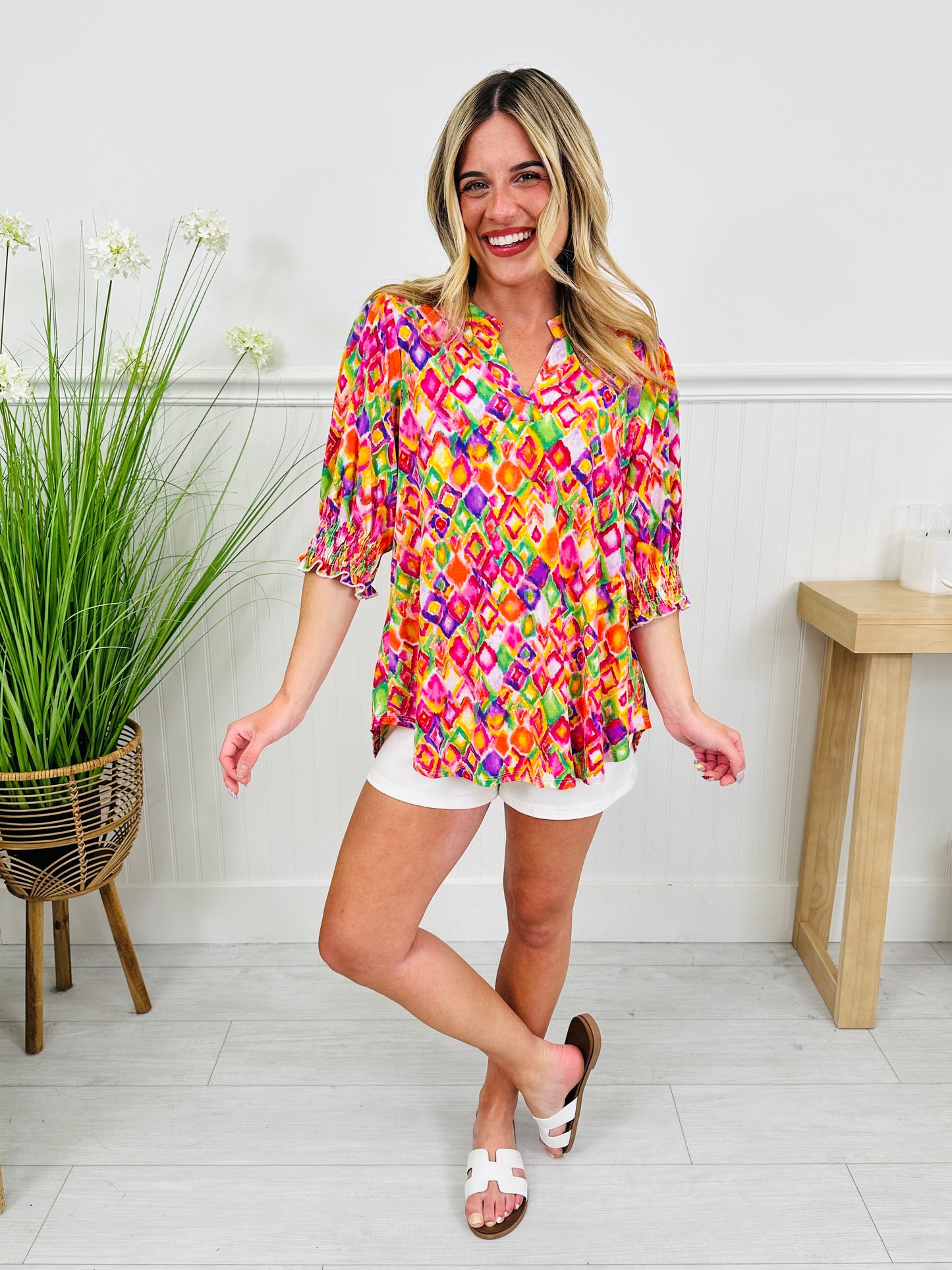 Step Into Spring Top in Charleston Print