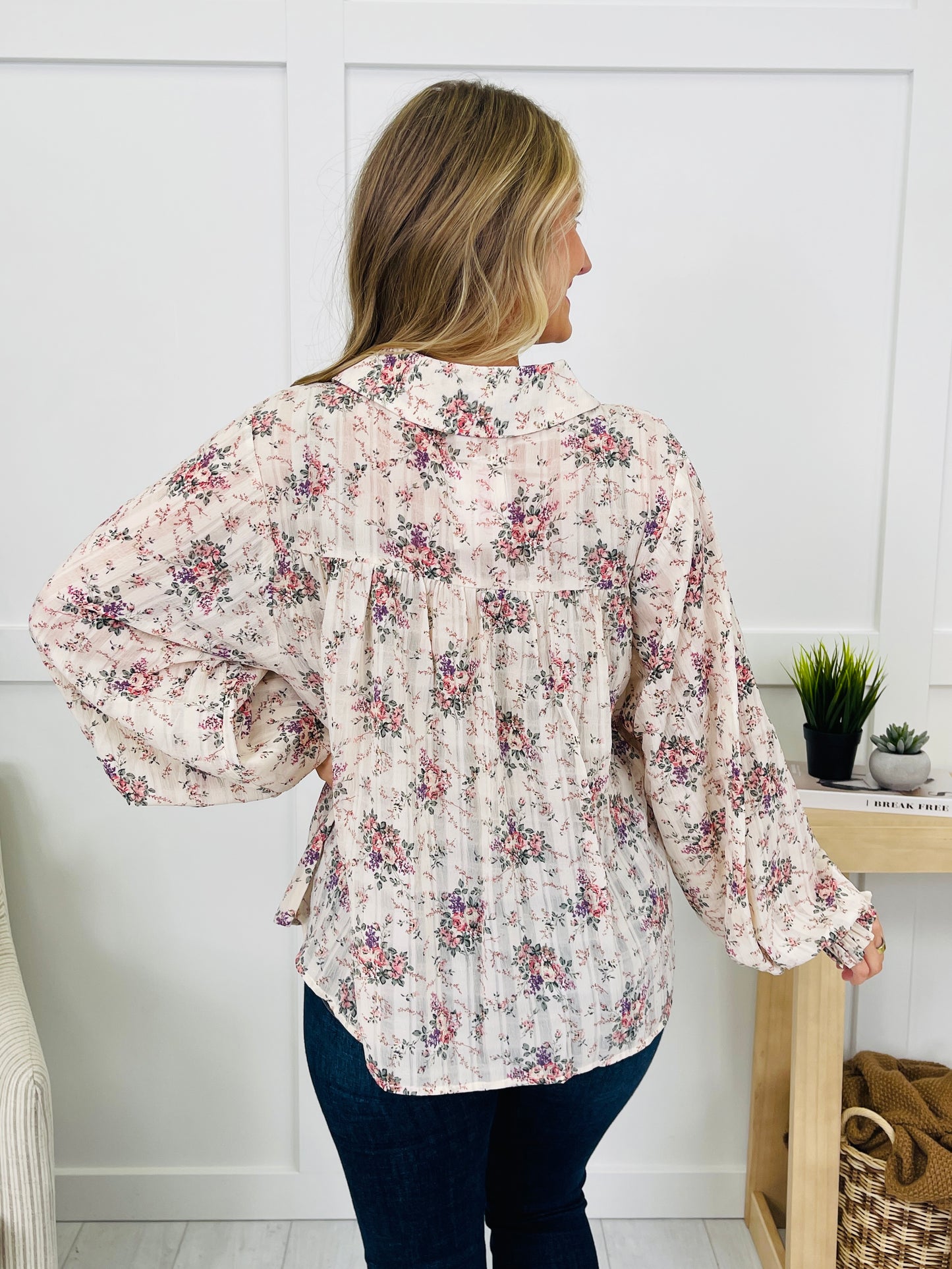 Among The Petals Top In Ivory