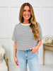 Effortless Stripe Top In Black