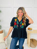 Floral Fever Top in Black