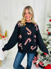 Candy Cane Cutie Sweater In Multiple Colors